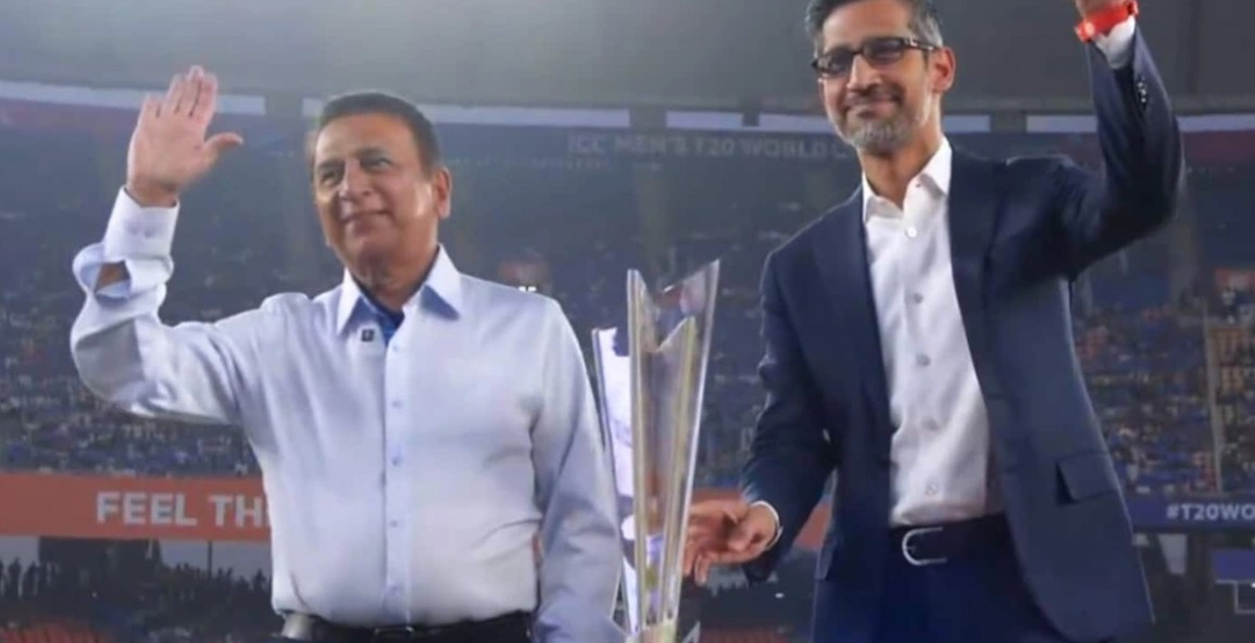 Google CEO Sundar Pichai Attends T20 World Cup India-South Africa Thriller in Ahmedabad